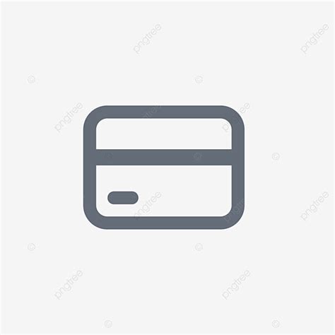 Gray Linear Bank Card Vector Icon Bank Icons Card Icons Linearicons