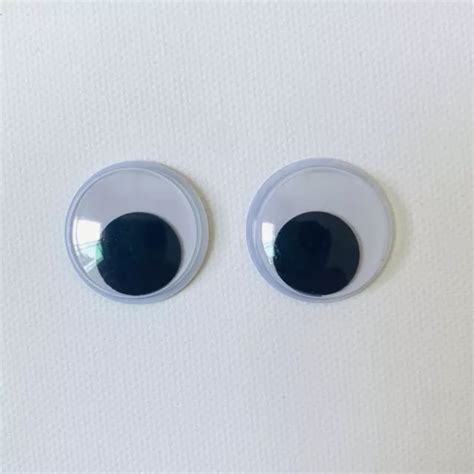 Googly Eyes With Self Adhesive Black White Plastic Wiggle Googly Black