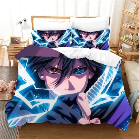 Juego De Cama Con Funda De Edred N Naruto Sasuke Cuotas Sin Inter S