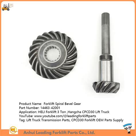 Heli Lift Truck Transmission Parts Forklift Spiral Bevel Gear 14463