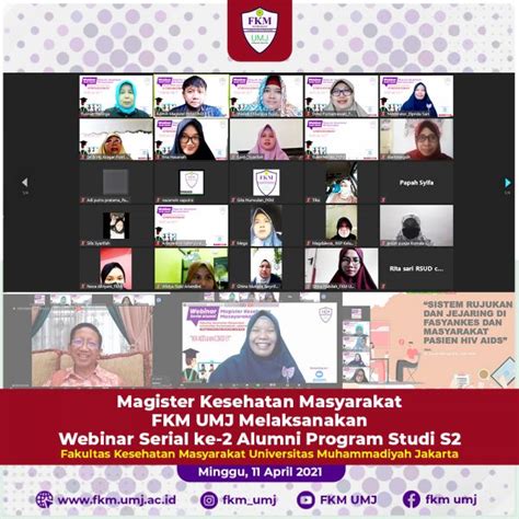 Magister Kesehatan Masyarakat FKM UMJ Melaksanakan Webinar Serial Ke 2