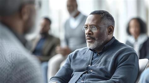 men  women   group therapy session supporting