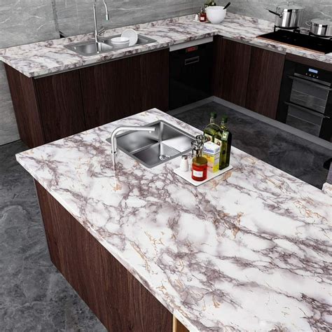 Faux Marble Kitchen Countertops