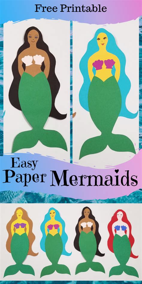 Check Out This Cute Easy DIY Construction Paper Mermaid Craft That