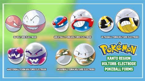 Pokemon Forms For Today Voltorbelectrode Forms For Every Kanto