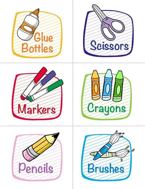 Labels For Classroom Supplies Free Printables From Scholastic