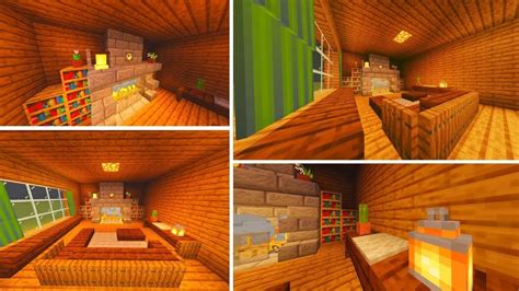 Minecraft How To Build A Cozy Living Room Youtube