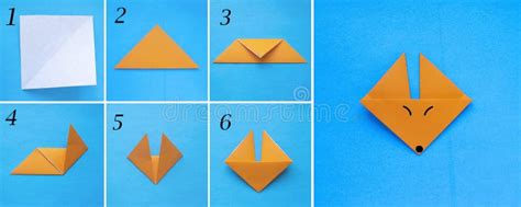 Instruções Passo a Passo Sobre Como Fazer Uma Raposa De Papel Origami