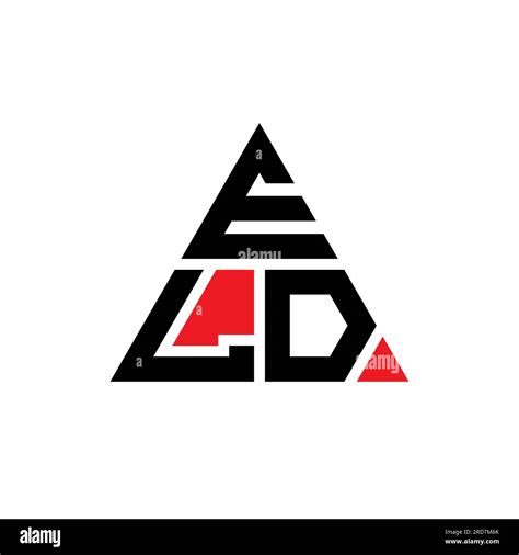 Eld Triangle Letter Logo Design With Triangle Shape Eld Triangle Logo