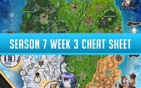 Fortnite Season 7 Week 3 Cheat Sheet All Week 3 Challenges Gameguidehq