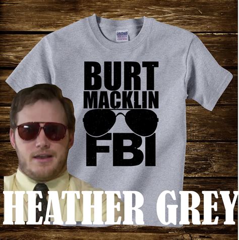 On Sale Burt Macklin Fbi T Shirt From Parks And Recreation Adult Sizes