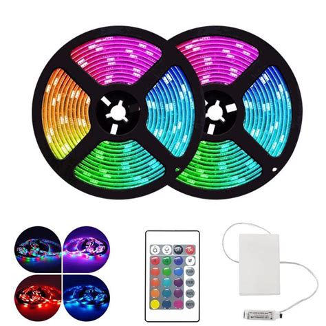 Fita Led Rolo M Rgb Silicone Controle E Fonte Ilumina O