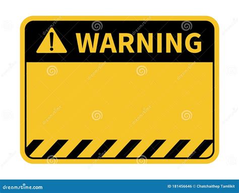 Warning Sign. Blank Warning Sign on White Background Stock Vector ...