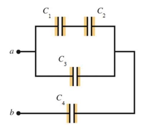 In Figure 1 each capacitor has C C 4 00 μF μ F and Vab 33 0 V a b