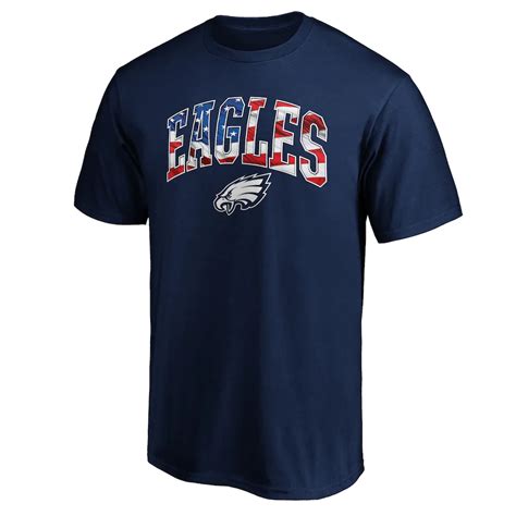 Men's Philadelphia Eagles Navy Banner Wave Logo T-Shirt