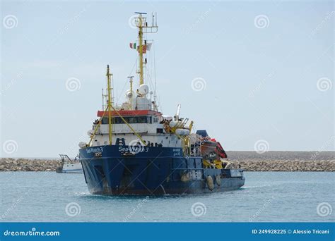 Seawatch 3 Humanitarian Rescue Ship In Pozzallo Editorial Image Image