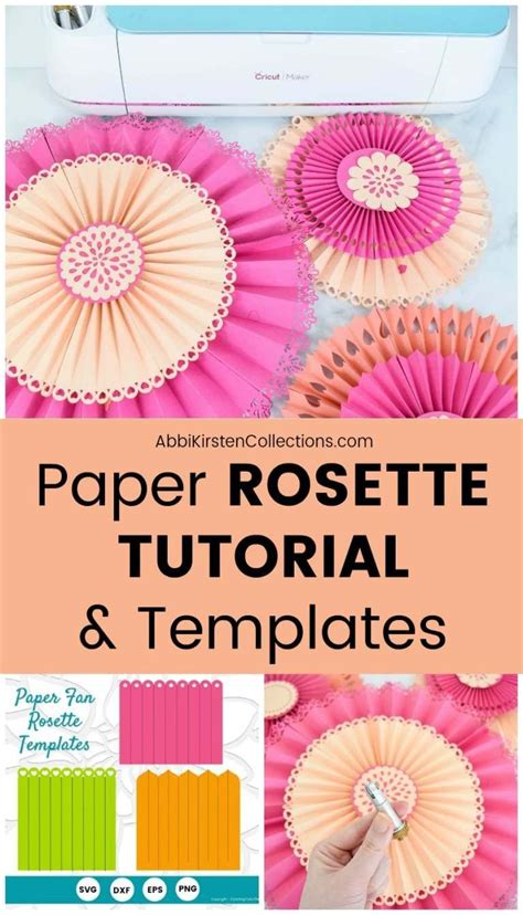 Paper Rosettes For Party Decor Fan Rosette Tutorial And Templates In