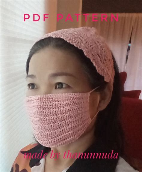 Crochet Face Mask Pattern Easy Crochet Face Mask Pattern Pdf Etsy