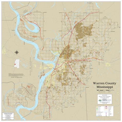 Warren County Mississippi 2021 Soils Wall Map Mapping Solutions