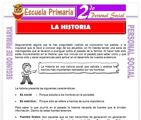 La Historia Para Segundo De Primaria Escuela Primaria