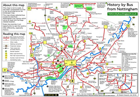 By bus into history from Nottingham map