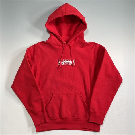 同様品 19aw Supreme Bandana Box Logo Hooded Sweatshirt Red S シュプリーム バンダナ ボックスロゴ パーカー レッド パーカ ｜売買された