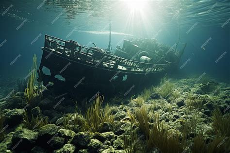 Premium Photo Submerged Shipwrecks And Wreckage Creating Habitats For