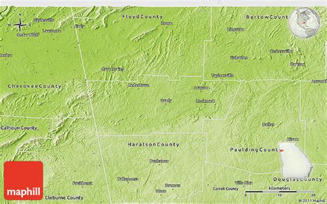 Physical 3D Map of Polk County