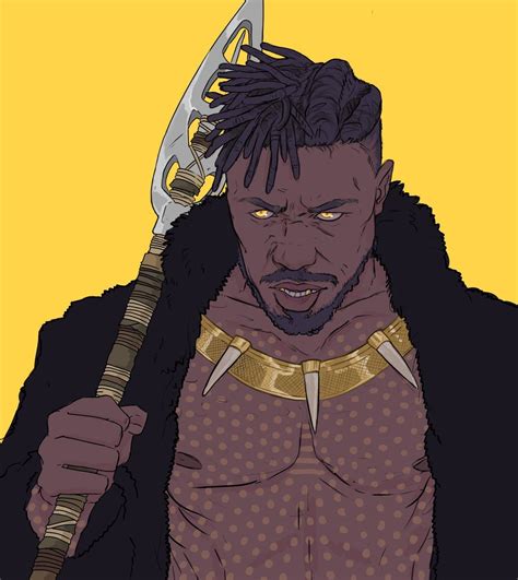 Erik Killmonger In Black Panther Art Black Comics Marvel