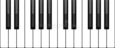 Teclado de piano ilustración del vector Ilustración de negro 343050