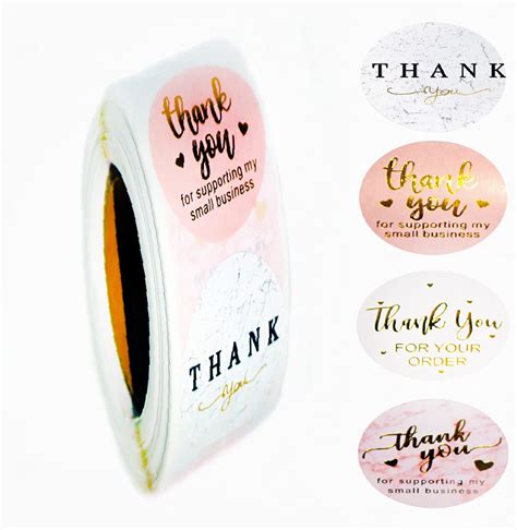 Buy Thank You Stickers Roll 500pcs 1 5” Thank You For Supporting My