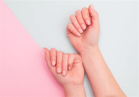 Premium Photo Nude Manicure Gel On A Pink