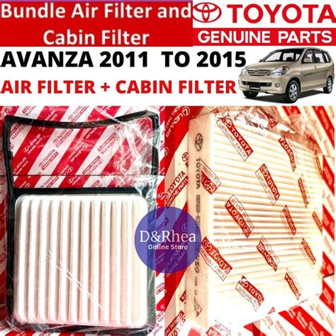 Toyota Avanza Bundle Air Filter And Cabin Filter For Toyota Avanza