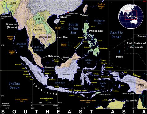Map Of Seas Asia