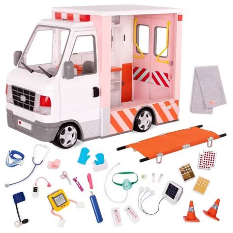 Our Generation Rescue Ambulance Playset With Electronics For Dolls