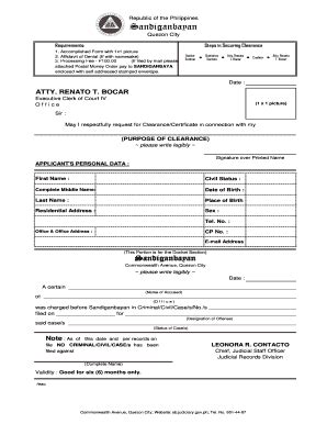 Fillable Online Sb Judiciary Gov Fillable Online Clearance Form Fax