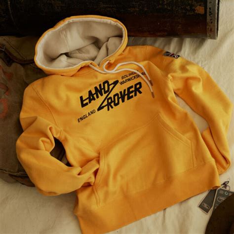 Hoody Land Rover Pullover Yellow Large Rng L Rovers North