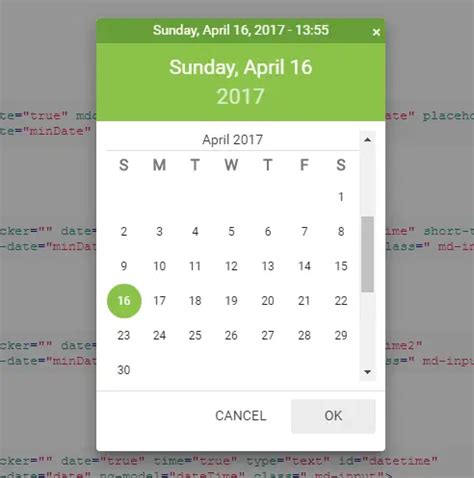 Extended Datetime Picker For Angular Material Angular Script