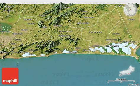 Satellite 3D Map of Saquarema