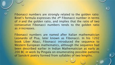 Lesson 7 fibonacci numbers | PPT