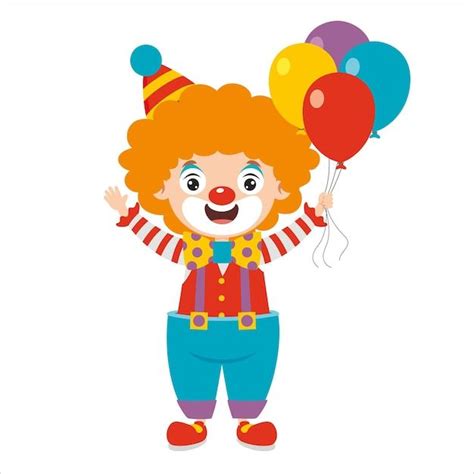 Dibujo De Dibujos Animados De Un Payaso Premium Vector Freepik