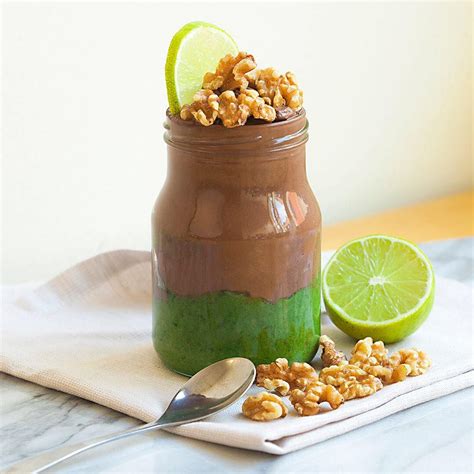 Silken Tofu Chocolate Mousse With Chlorella Nice Cream And Walnuts An