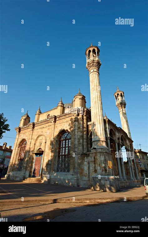 Aziziye Camii Mosque With Oriental Style Minarets And Windows That Are