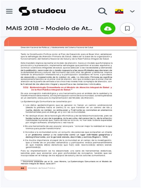 Mais 2018 Modelo De Atención Integral De Salud Manual Del Modelo De