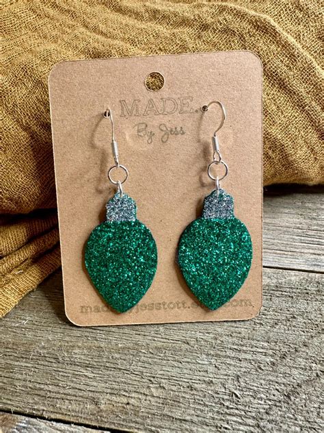Christmas Light Bulb Earrings Etsy
