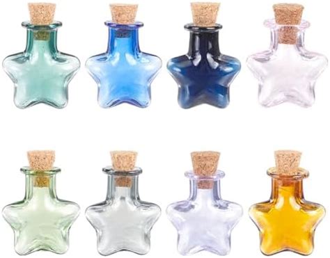 Amazon Tai Dian Mini Cute Glass Bottles Pendants Stars Shape Small