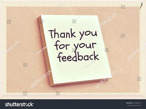 Text Thank You Your Feedback On Stock Photo 212068915 | Shutterstock