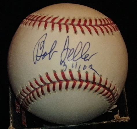 Hall Of Fame Indians Bob Feller Signed Autographed Official Mlb