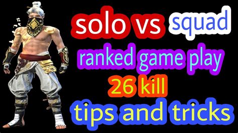 How To Make Solo Vs Squad Ranked Game Play Kill Tips And Tricks