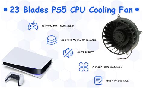 Amazon PS5 Internal Cooling Fan ABS And Metal Materials 23 Blades